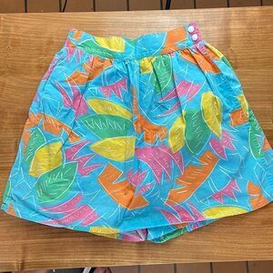 RARE Retro Print 80s Skort with Pockets
